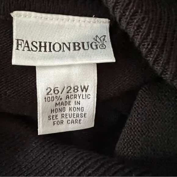 Fashion Bug Black and White Sweater size 26/28W - Picture 9 of 10
